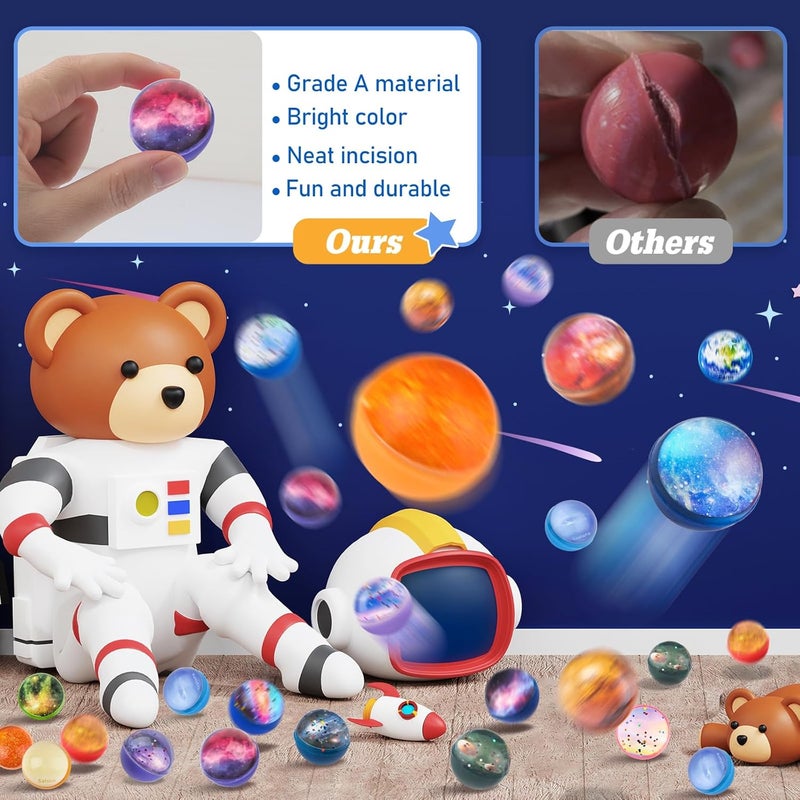 Ecoofor 24 Pieces Bouncy Balls 32mm Bounce Balls 6 Styles High Bouncing Balls Toys for Kids Party Favors Birthdays Gift Classroom - Image 3